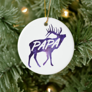 Papa Deer  Ceramic Tree Decoration
