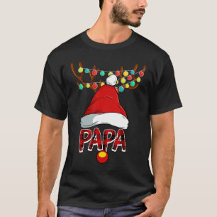 Papa Deer Matching Family Christmas Reindeer Face T-Shirt