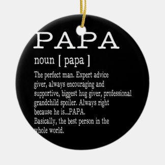 Papa Definition Grandpa Father's Day Men  Ceramic Tree Decoration