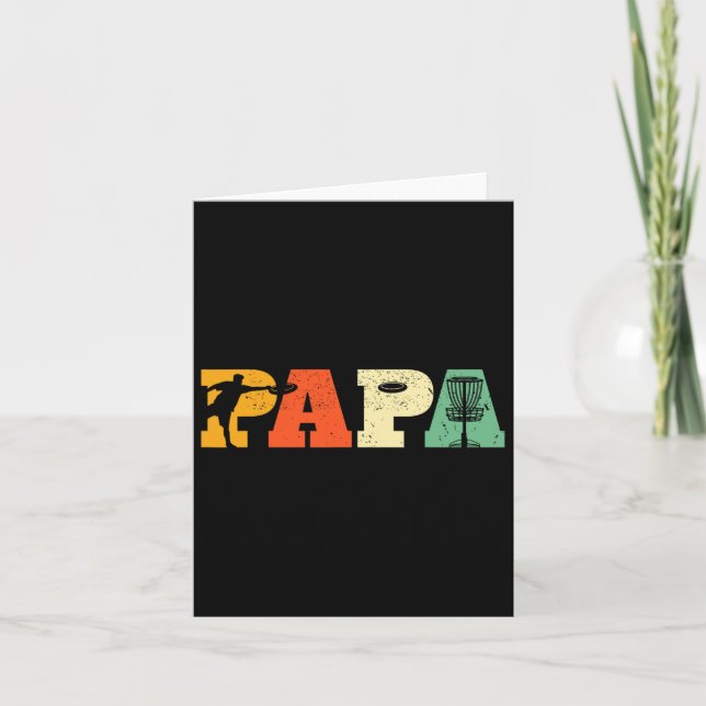 Papa Disc Golf Lover Frisbee Golfing Dad Father Sp Card (Front)