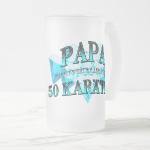 Papa du bist wertvoller als ein 50 Karäter Frosted Glass Beer Mug