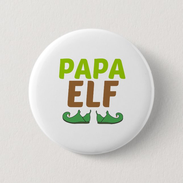 PAPA ELF 6 CM ROUND BADGE (Front)