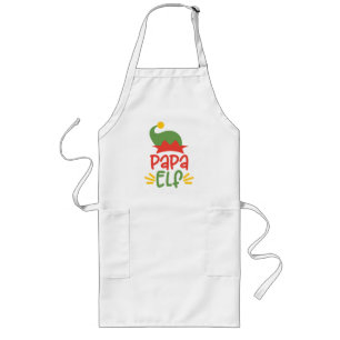 Papa Elf Christmas Long Apron