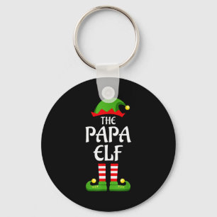 Papa Elf Family Matching Group Christmas Dad Key Ring