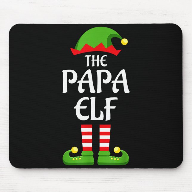 Papa Elf Family Matching Group Christmas Dad  Mouse Mat (Front)
