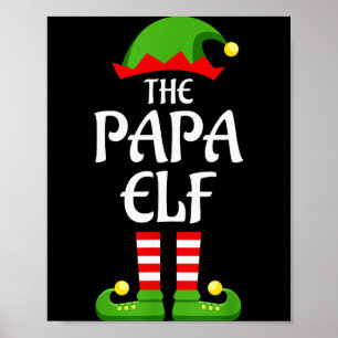 Papa Elf Family Matching Group Christmas Dad  Poster