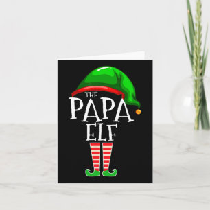 Papa Elf Family Matching Group Christmas Gift Gran Card