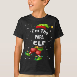 Papa Elf Matching Family Christmas Pajama gift T-Shirt