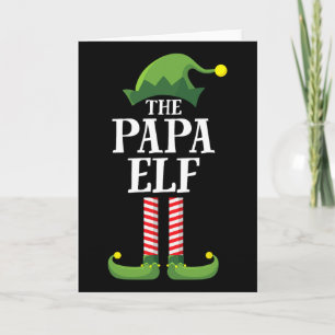 Papa Elf Shirt Matching Family Group Grandpa Dad C Card