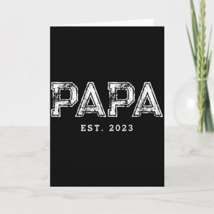 Papa Est Custom Gift For Dad T Shirt  Card