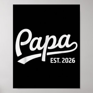 Papa est retro papa since 2026 first time dad  poster