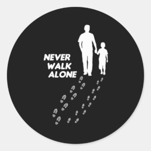 Papa Father Son Child Dad Daddy Husband Gift Classic Round Sticker