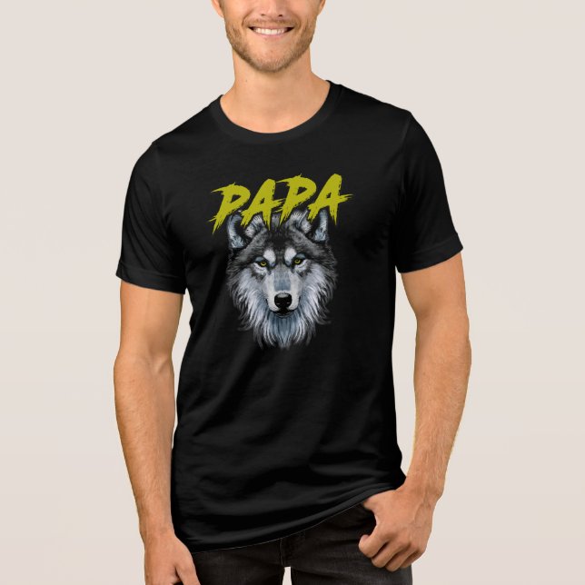 Papa Fathers Day Cute Dad Birthday Tri-Blend Shirt (Front)
