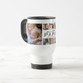 Papa Father's Day Photo Collage Travel Mug (Front Left)