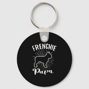 Papa Frensh Bulldog Frenchie French Puppy Dog Key Ring