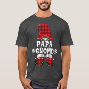 Papa Gnome Buffalo Plaid Matching Family Christmas T-Shirt