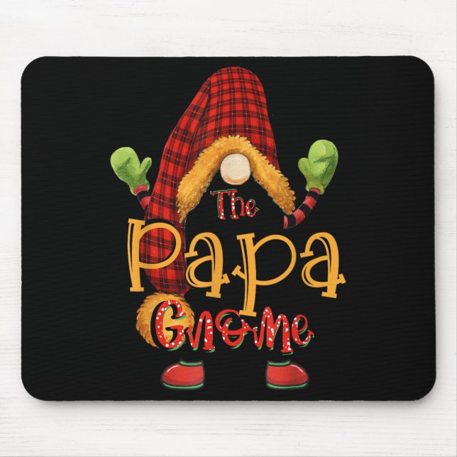 Papa Gnome Christmas Pyjamas Matching Family Group Mouse Mat (Front)