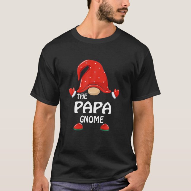 Papa Gnome Funny Christmas Matching Family Pajama T-Shirt (Front)