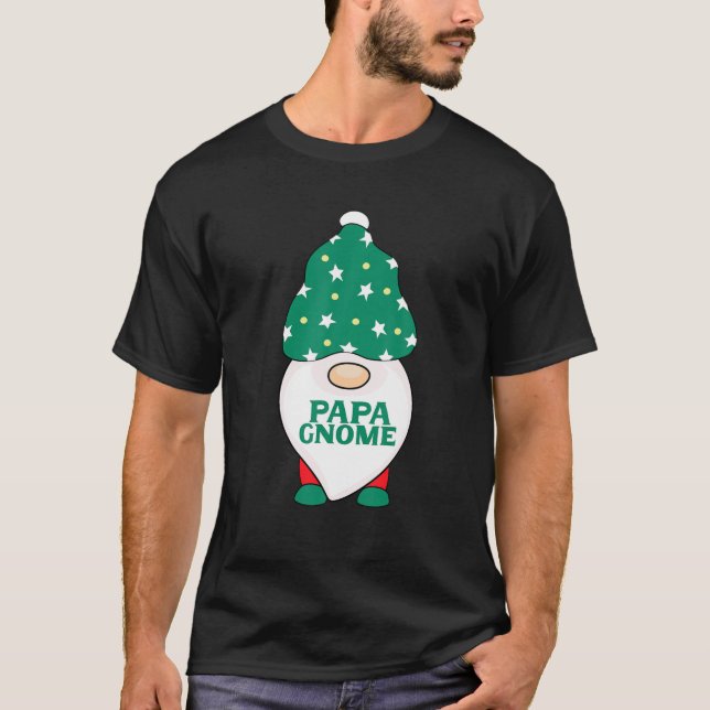 Papa Gnome Funny Gnomes Matching Christmas Pajamas T-Shirt (Front)