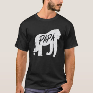 Papa Gorilla Ape Monkey Animal Wildlife Gift Tee