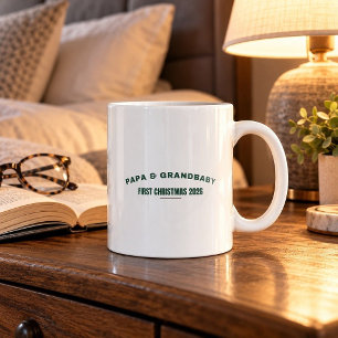 Papa & Grandbaby First Christmas 2026 Funny Mug