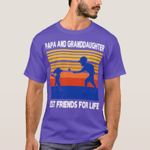 Papa Granddaughter Playing Baseball Together Best T-Shirt