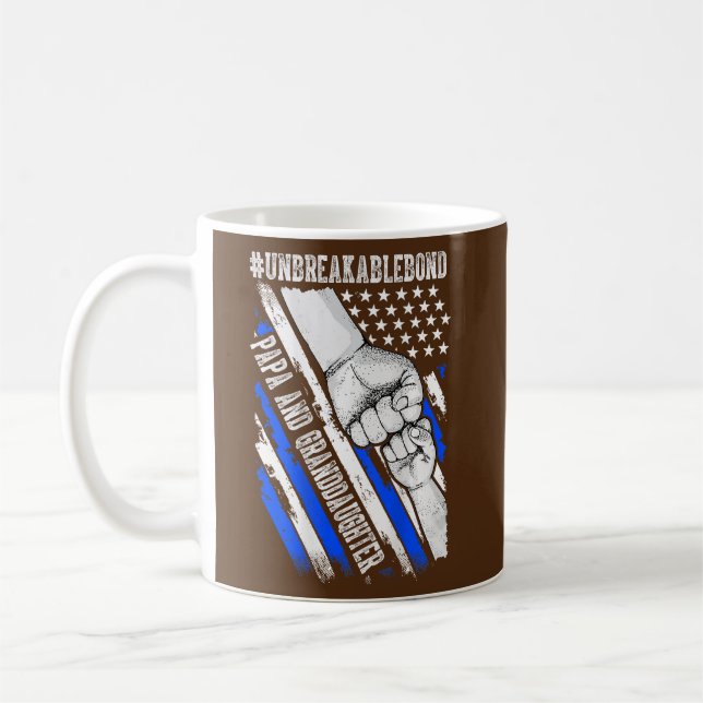 Papa Granddaughter Unbreakable Bond USA Flag Coffee Mug (Left)
