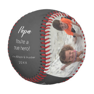 Papa Grandkids Photo Personalised Custom  Baseball
