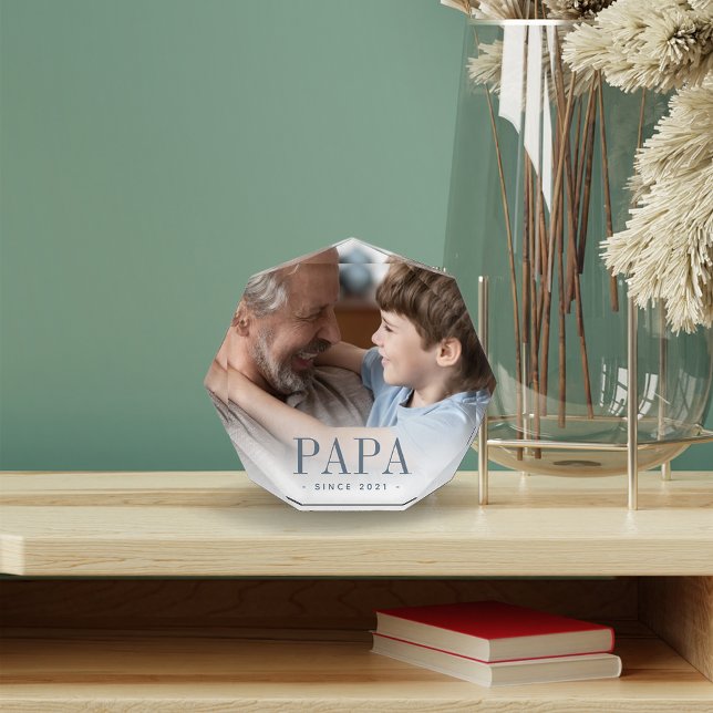 Papa Grandpa Year Established Photo Block (Creator Uploaded)