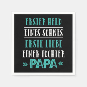Papa Held Vater Vatertag Vaterschaft Geschenk Napkin