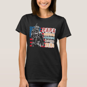 Papa Husband Protector Veteran Retired Soldier T-Shirt