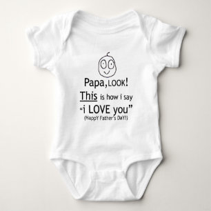 PaPa I love you! Baby Bodysuit