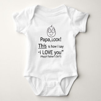 PaPa I love you! Baby Bodysuit