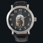 Papa I Love You Personalised Modern Photo  Watch<br><div class="desc">The Papa I Love You Photo gift is a heartwarming and sentimental way to show your love and appreciation for the special man in your life. This unique and personalised gift allows you to showcase your favourite memories with your papa in a beautiful and elegant way. To create your Papa...</div>