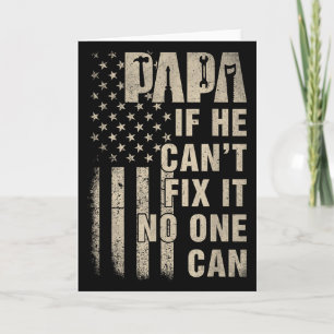 Papa If He Can't Fix It, Can Father's Day Vintage  Card