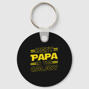 Papa In The Galaxy Funny Fathers Day Gift For Men Key Ring