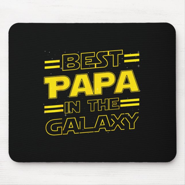 Papa In The Galaxy Funny Fathers Day Gift For Men  Mouse Mat (Front)
