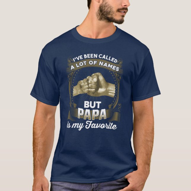 Papa is My Favourite Fathers Day Dad Birthday Gag T-Shirt (Front)