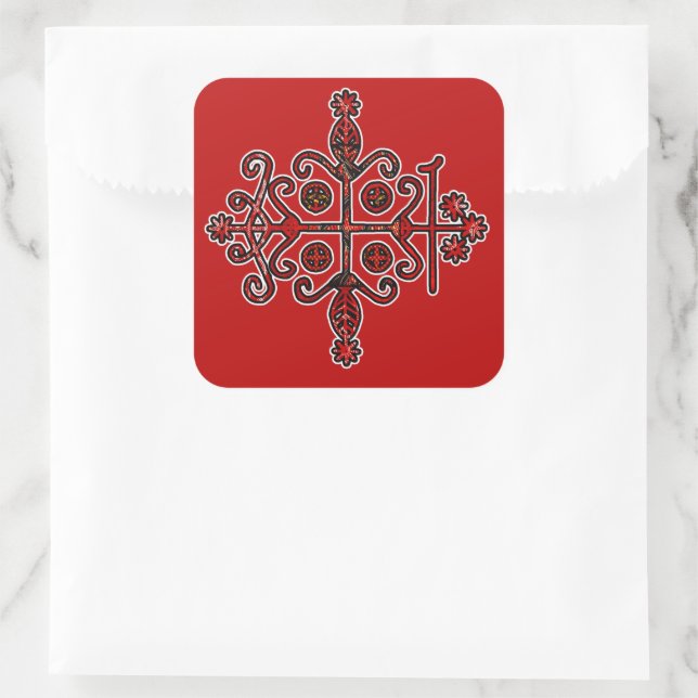 Papa Legba Elegua Veve Sigil Square Sticker (Bag)