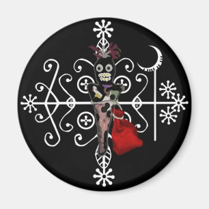 Papa Legba Voodoo Doll Veve Magnet