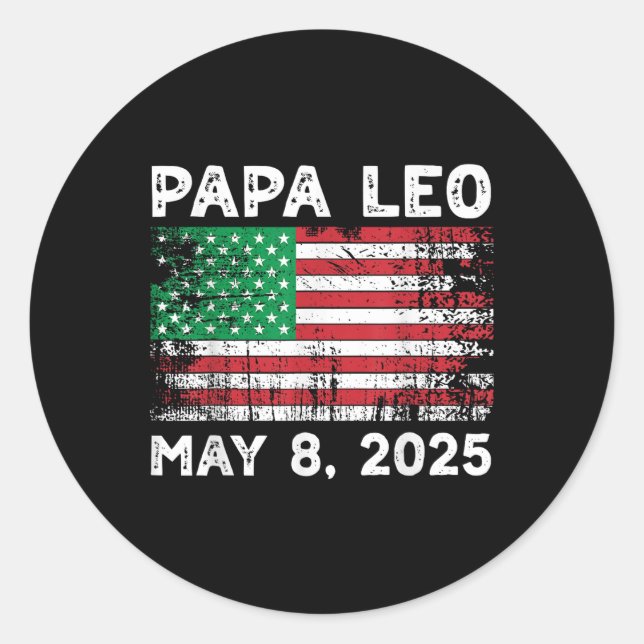 Papa Leo  Classic Round Sticker (Front)