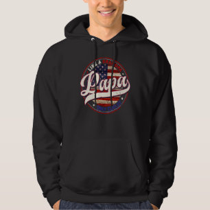 Papa Like A Grandpa Only Cooler Dad Papa Definiti Hoodie