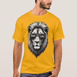 Papa Lion T-Shirt - Bold Graphic Design Tee