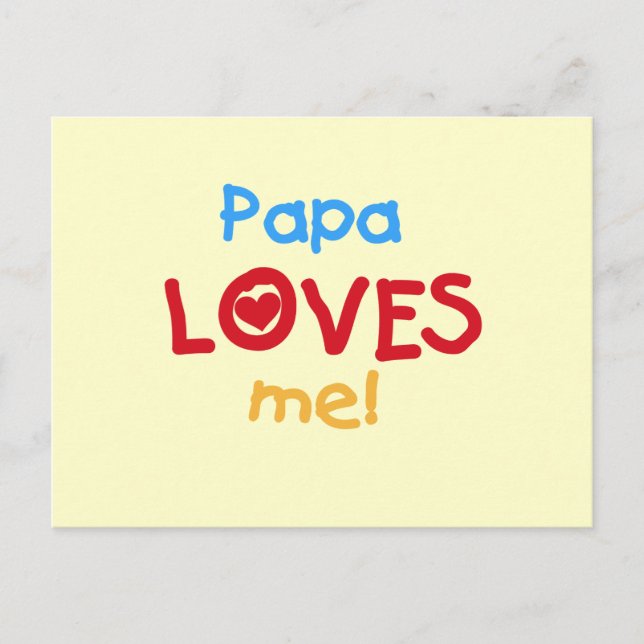 Papa Loves Me T-shirts and Gifts Postcard (Front)