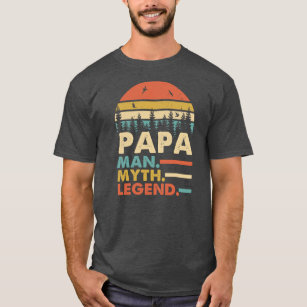 Papa Man Myth Legend Father Day Vintage  T-Shirt