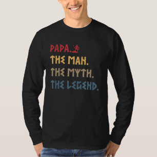 Papa Man Myth Legend Viking For Mens Dad Father T-Shirt