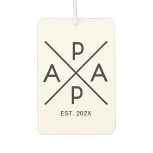 PAPA Monogram Design Car Air Freshener