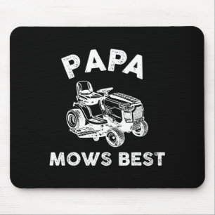 Papa Mows Funny Lawn Mower Father's Day Grandpa  Mouse Mat
