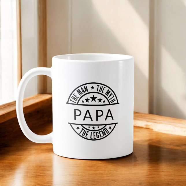 Papa Name The Man The Myth The Legend Coffee Mug (Creator Uploaded)