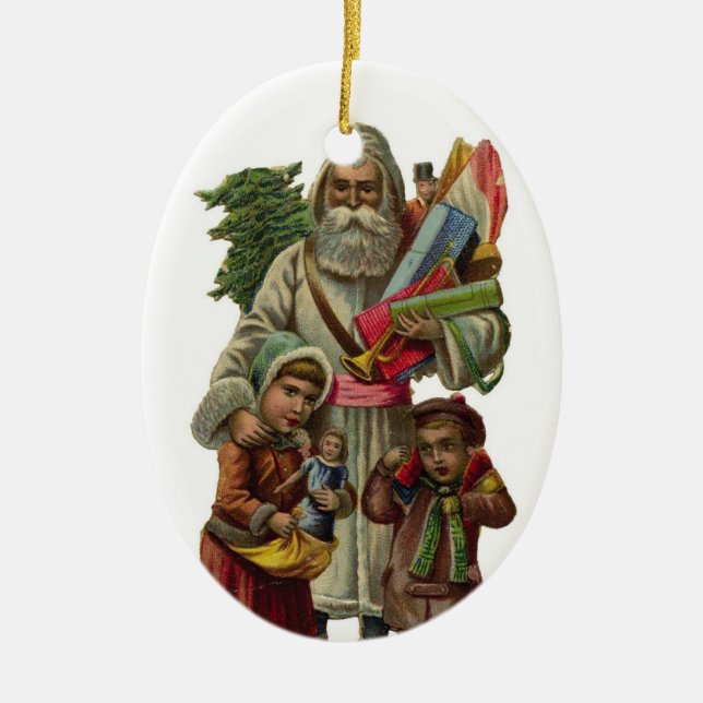 Papa Noel Ceramic Tree Decoration (Front)